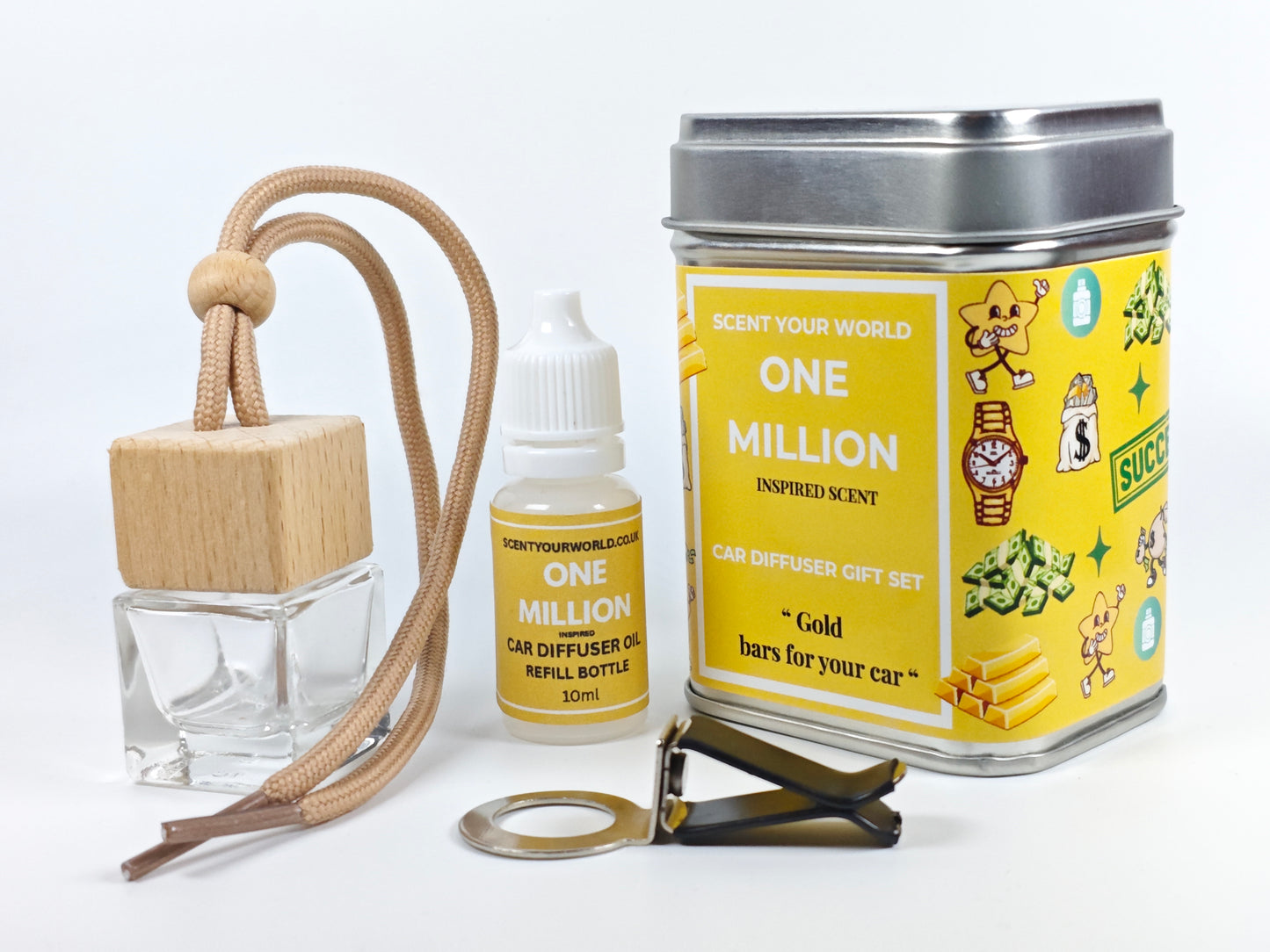 Refillable car diffuser gift set - One million - Inspired scent