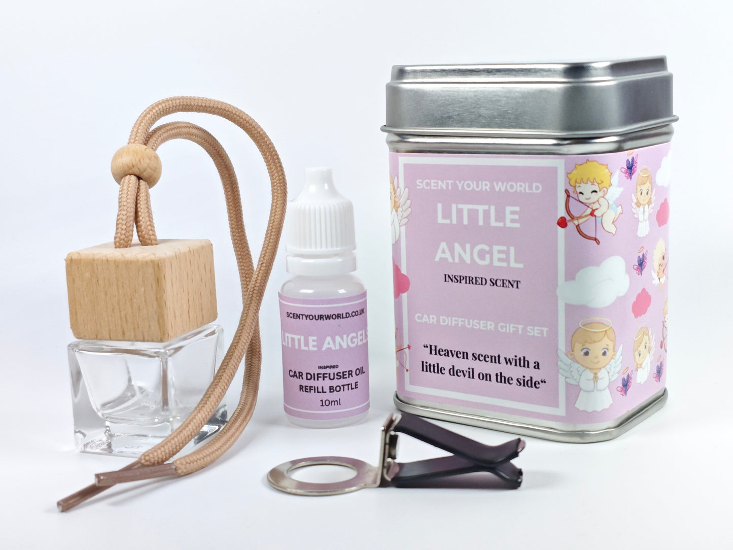 Refillable car diffuser gift set - Little angel - Inspired scent