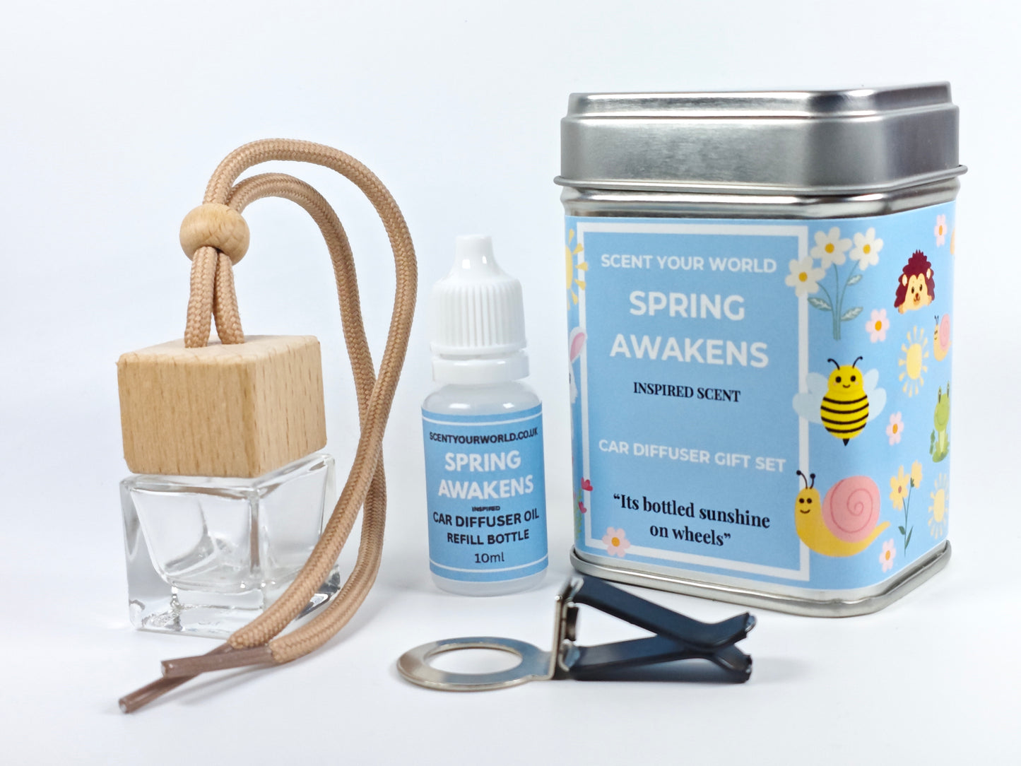 Refillable car diffuser gift set - Spring awakens - Inspired scent