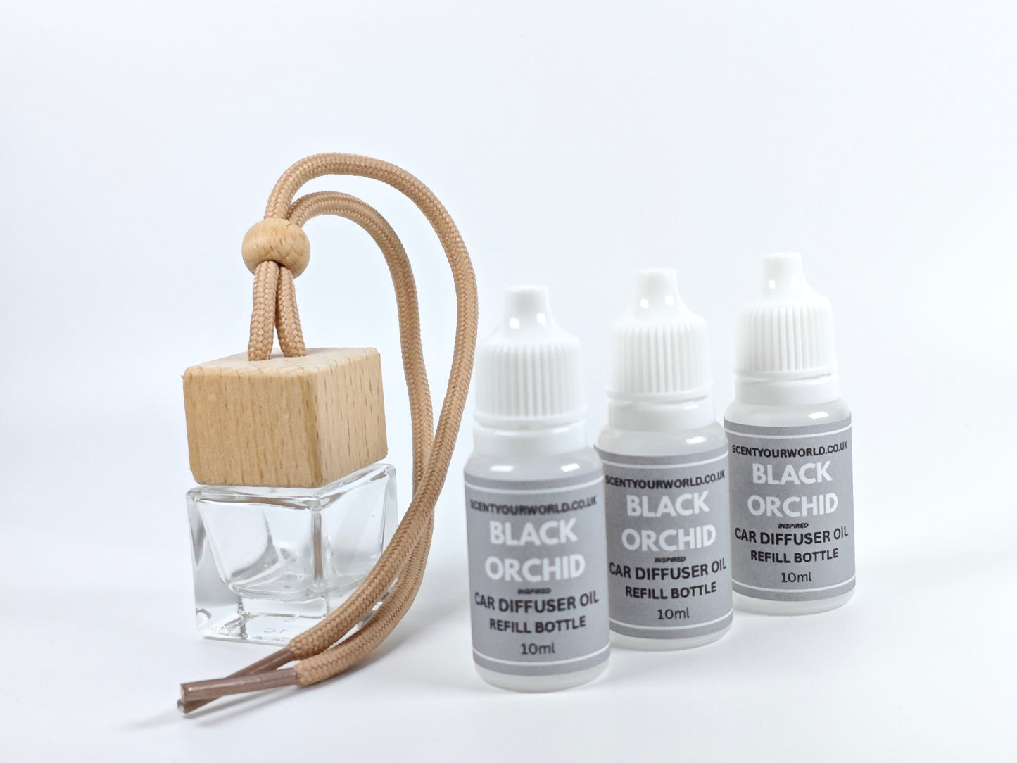 Refillable car diffuser - Black orchid - Inspired scent