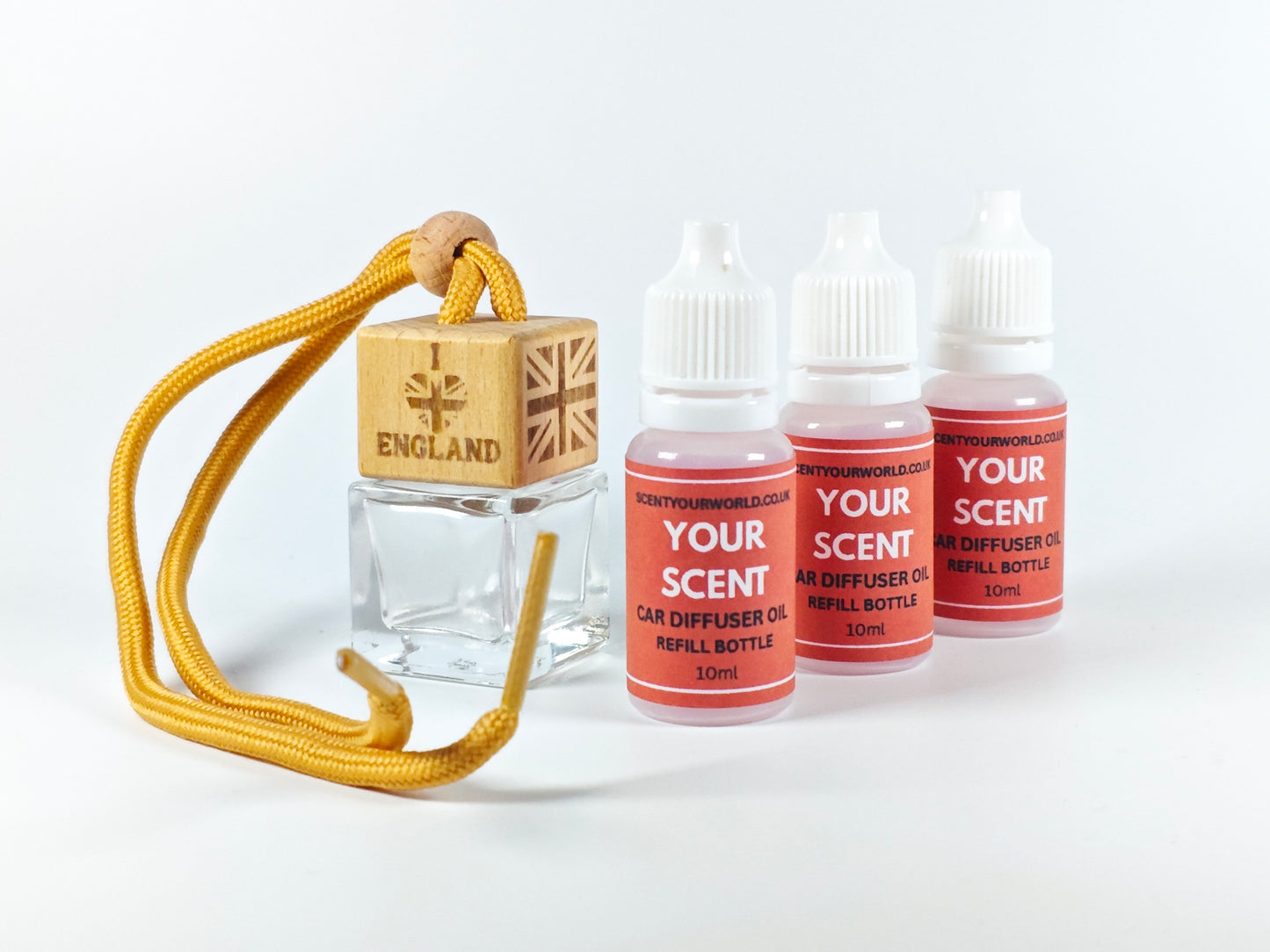 Fun refillable car diffuser - I love england