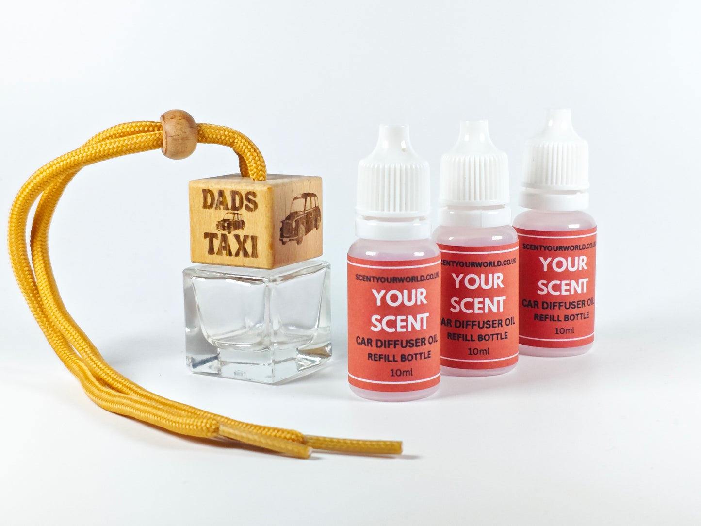 Fun refillable car diffuser - Dad's taxi