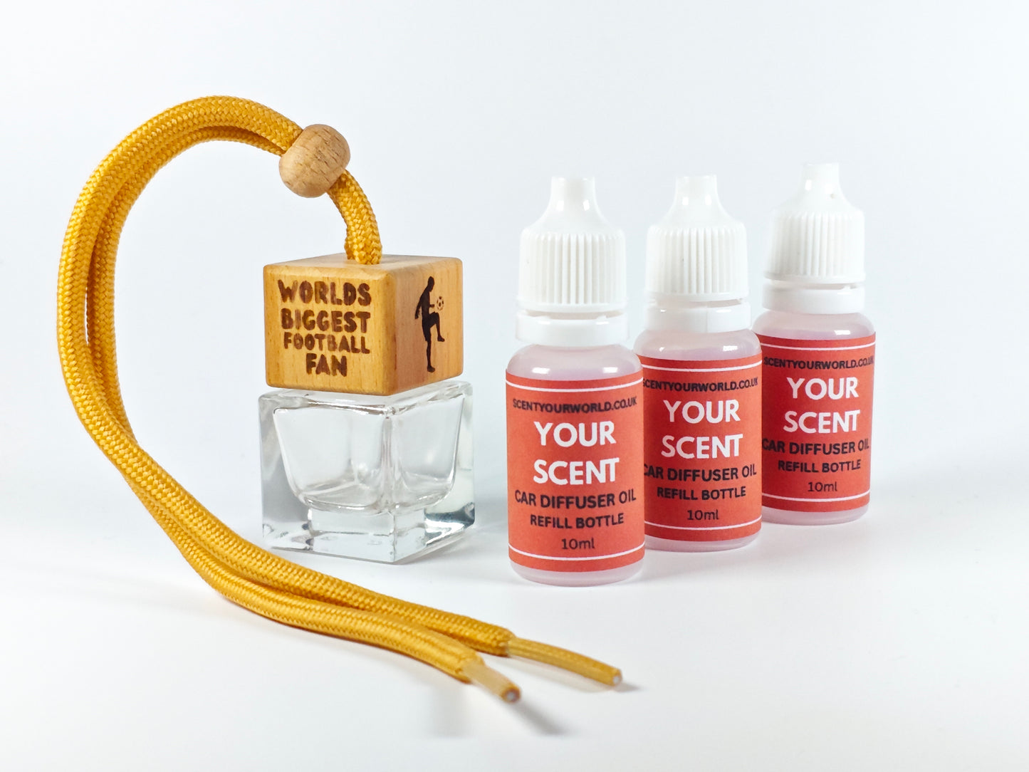 Fun refillable car diffuser - World's biggest football fan