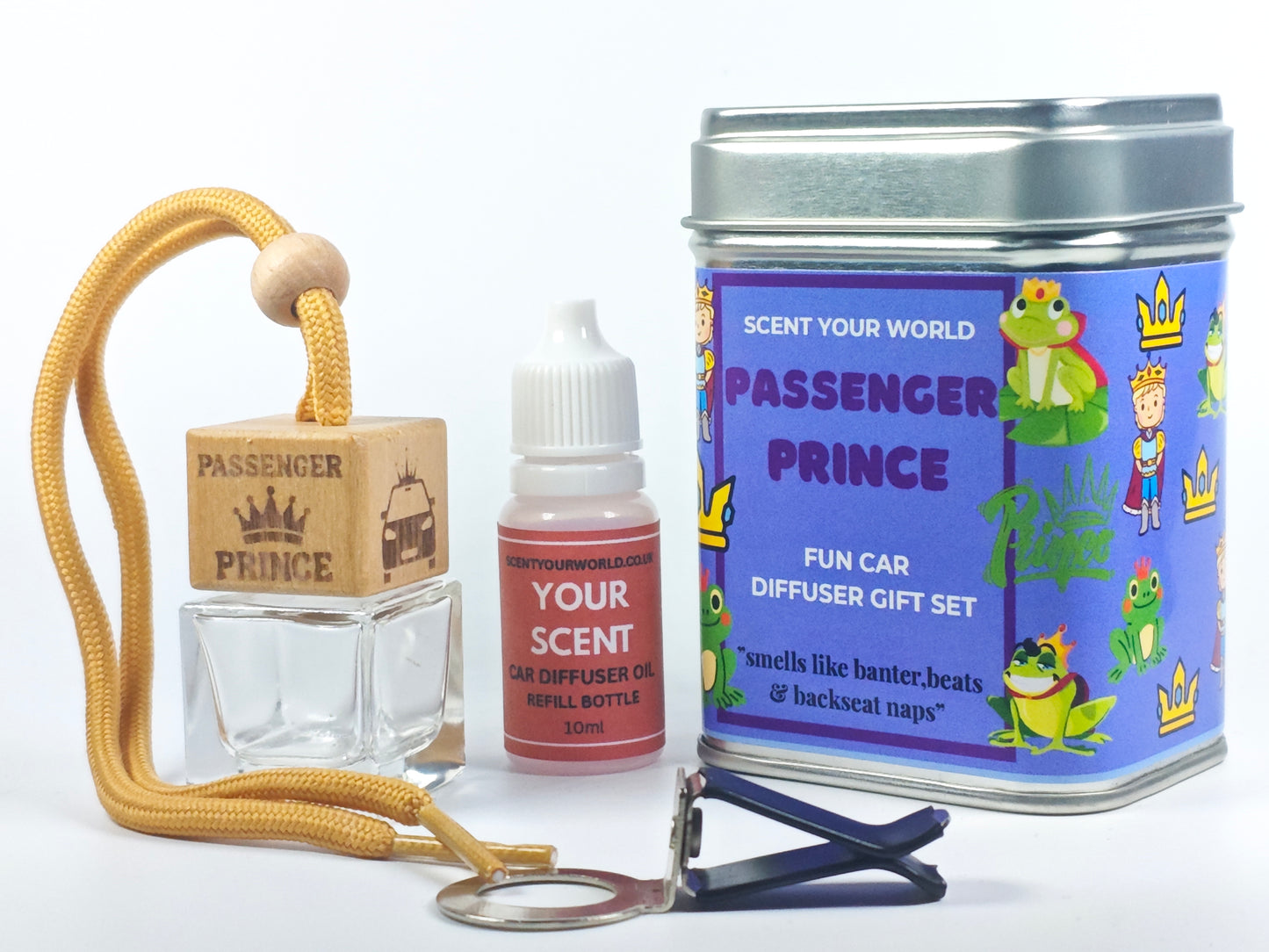 Fun car diffuser gift set - Passenger prince