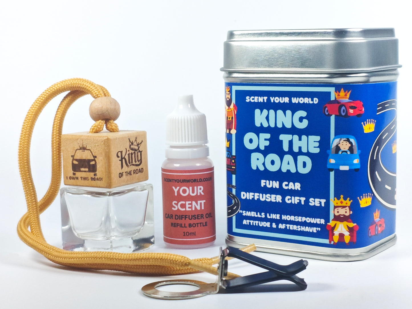 Fun car diffuser gift set - King of the road