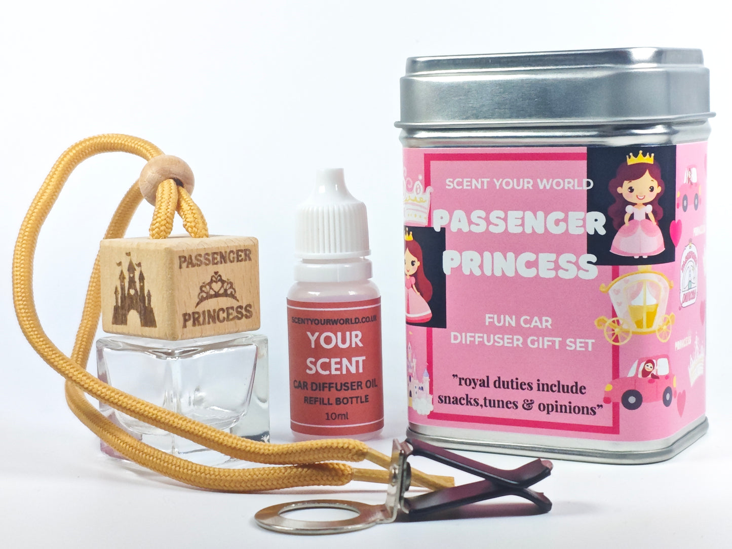 Fun car diffuser gift set - Passenger princess