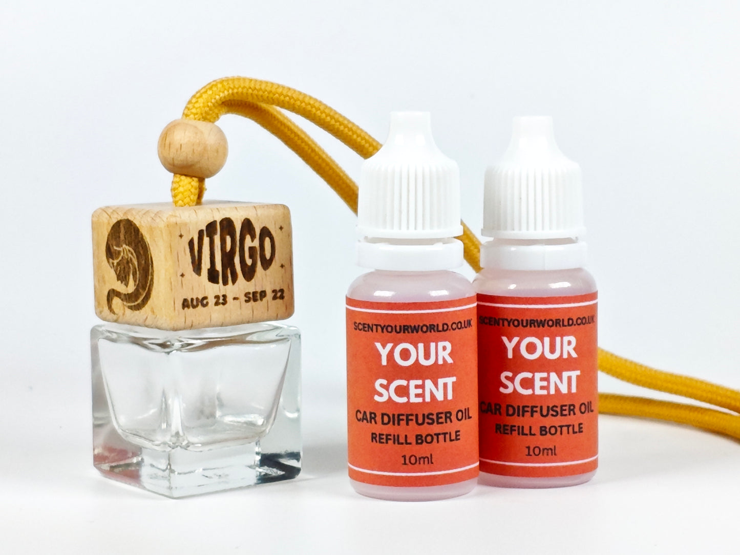 Virgo - Zodiac - Refillable car diffuser