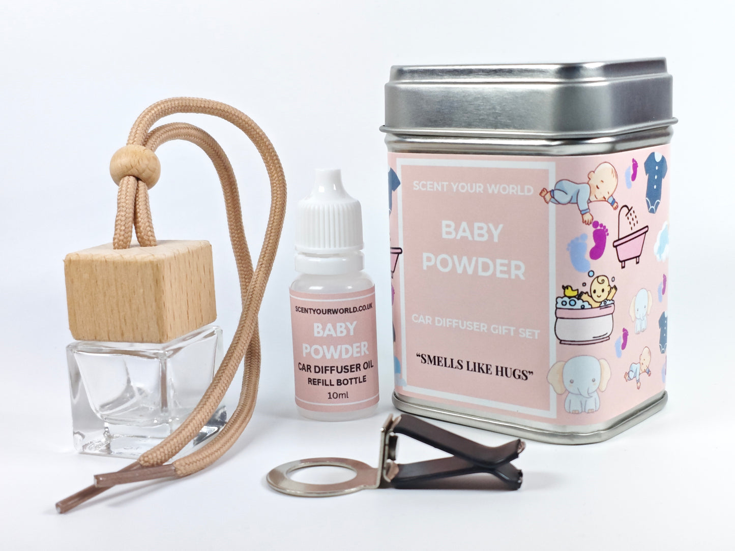 Refillable car diffuser - Baby powder