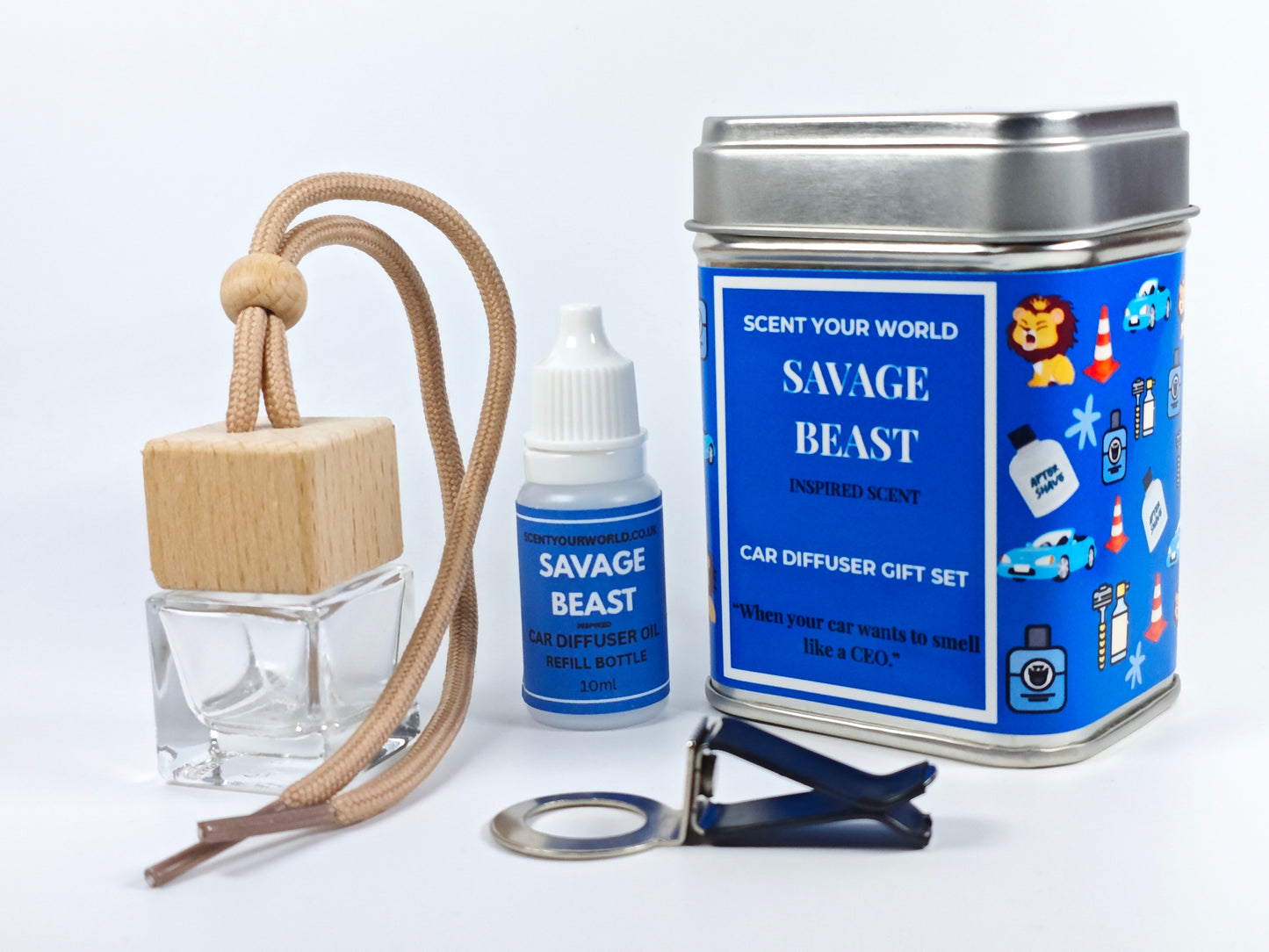 Refillable car diffuser - Savage beast - Inspired scent