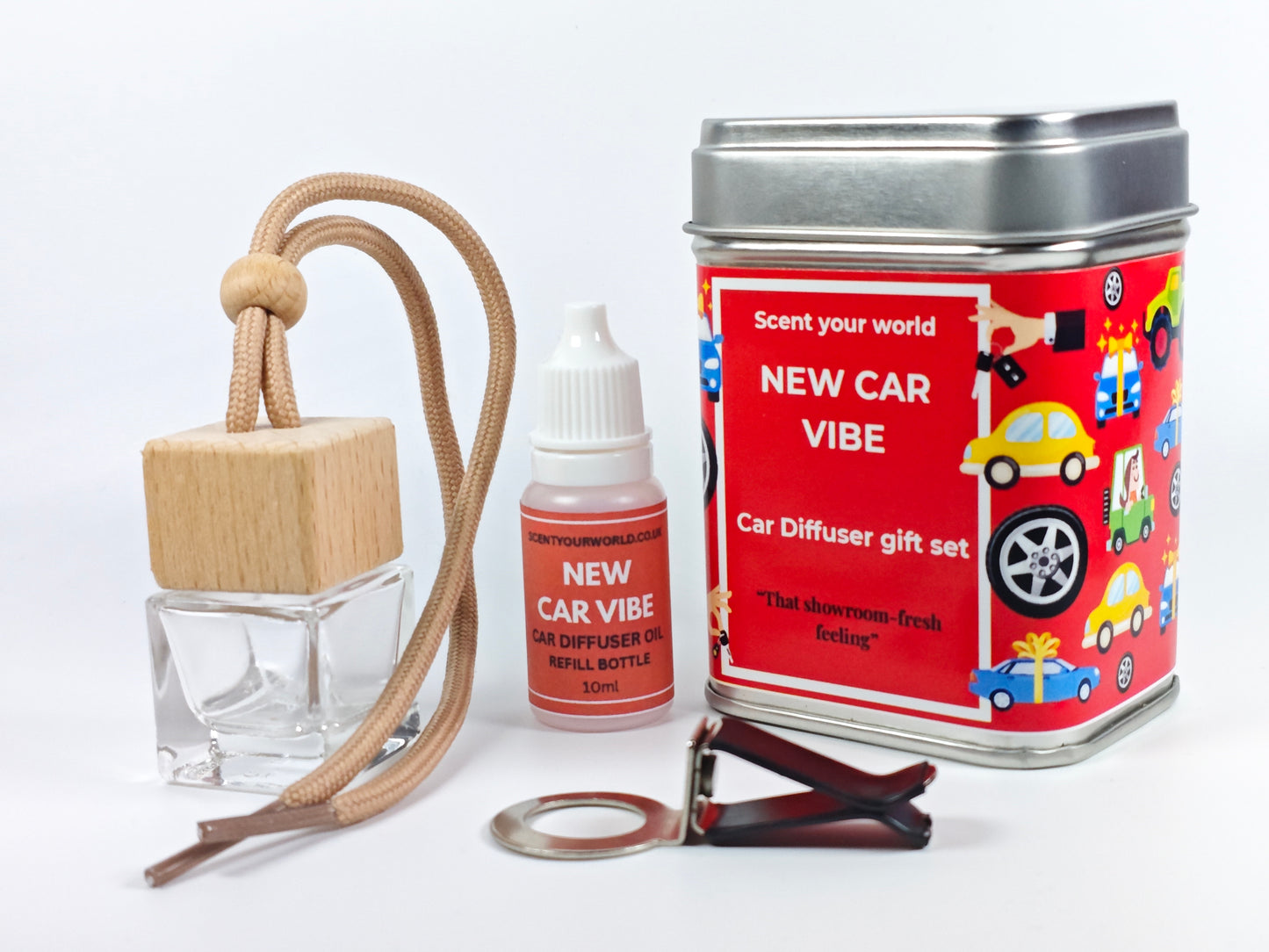 Refillable car diffuser gift set - New car vibe