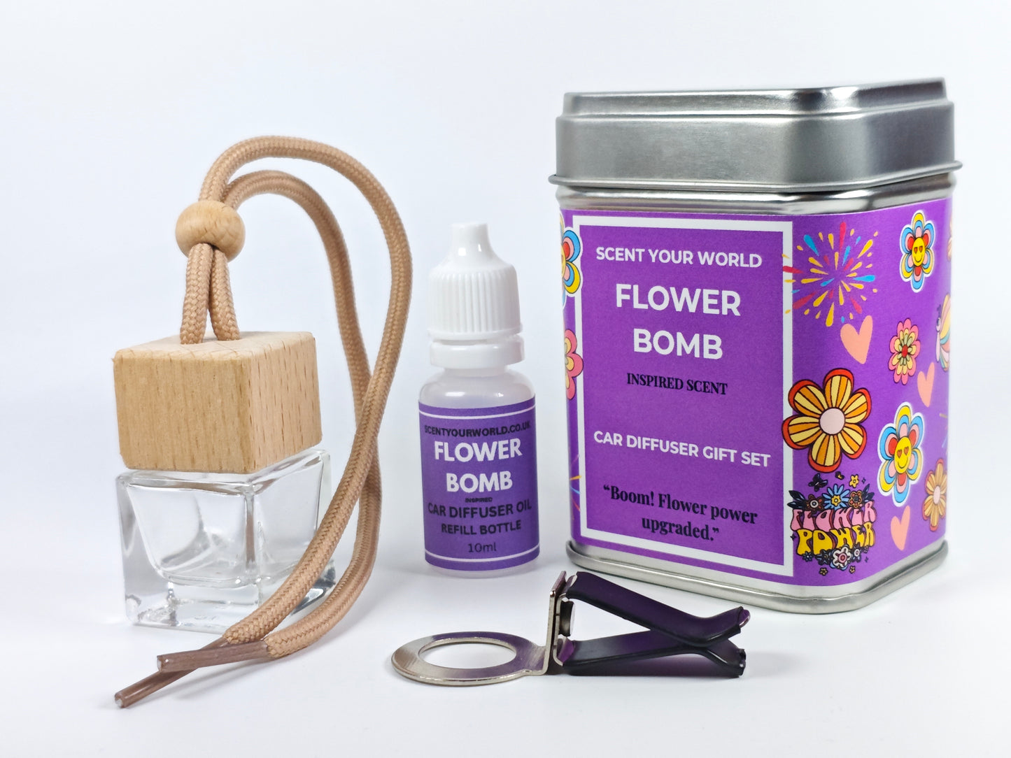 Refillable car diffuser - Flower bomb - Inspired scent