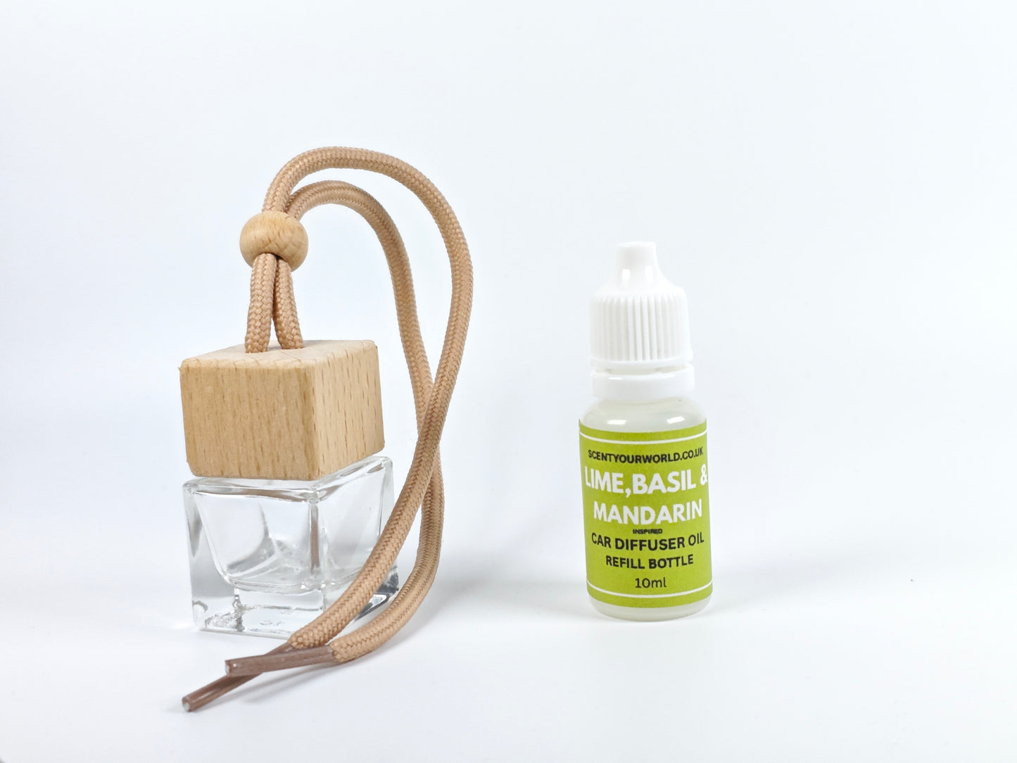 Refillable car diffuser - Lime, Basil and mandarin - Inspired scent