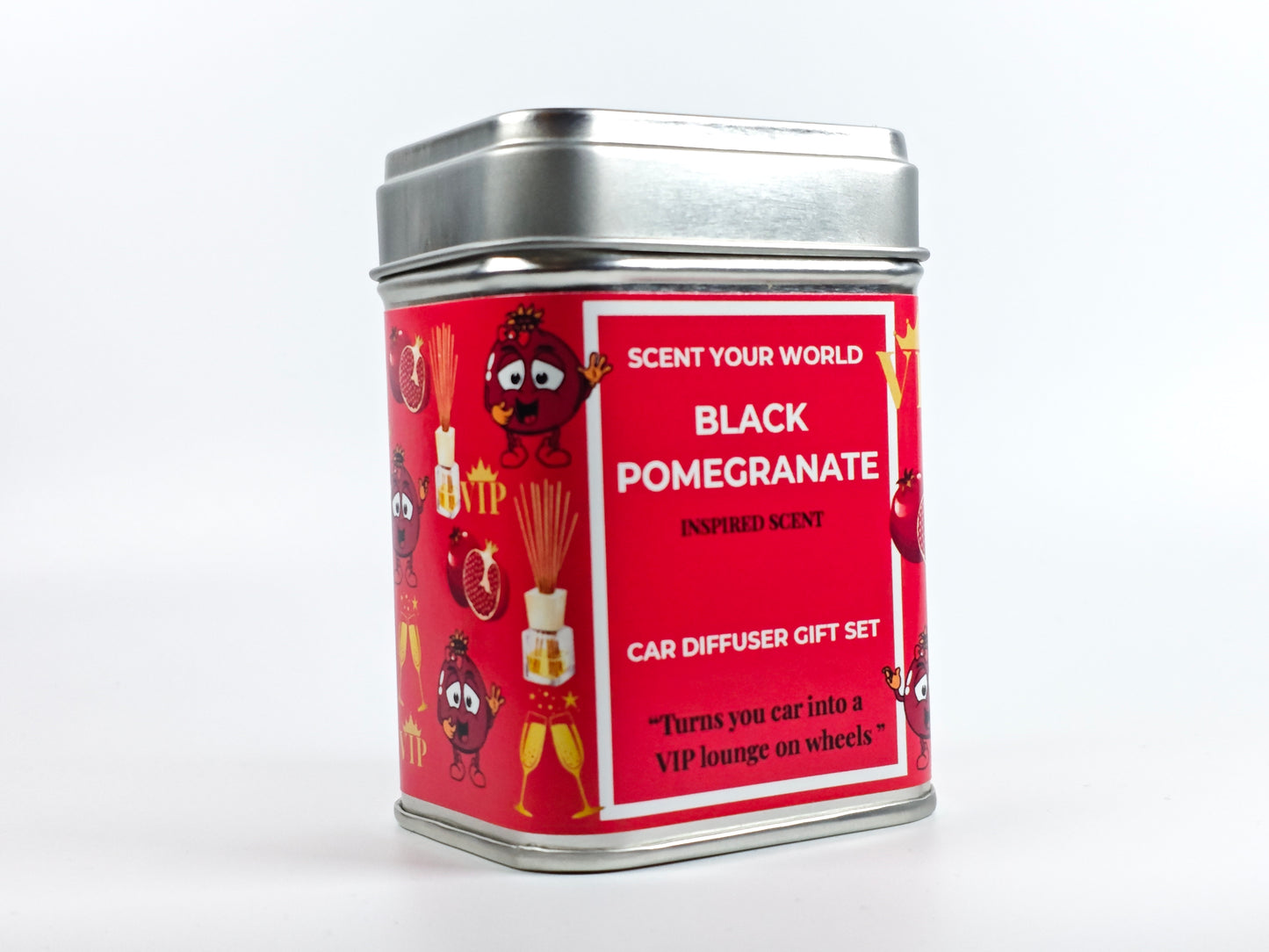 Refillable car diffuser gift set - Black pomegranate - Inspired scent