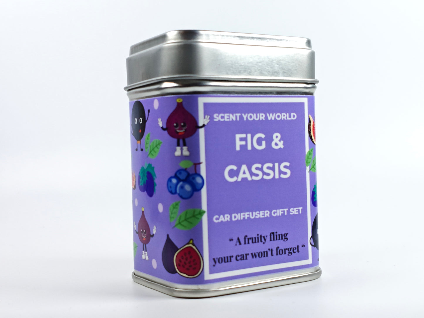 Refillable car diffuser gift set - Fig & cassis