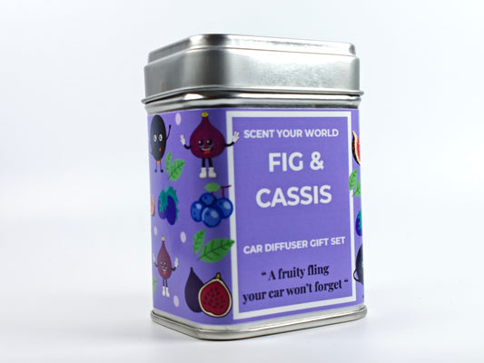 Refillable car diffuser gift set - Fig & cassis