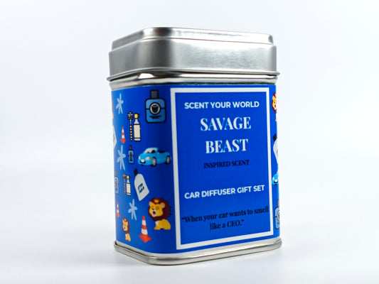 Refillable car diffuser gift set - Savage beast