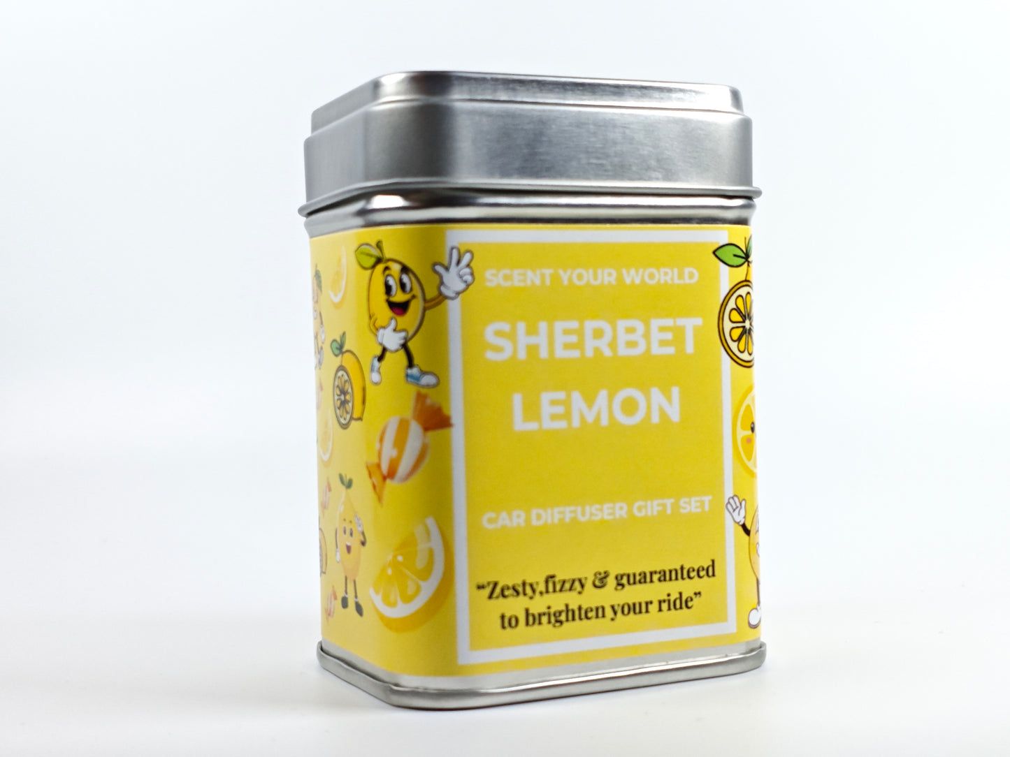 Refillable car diffuser gift set - Sherbet lemon