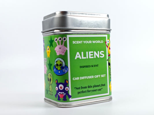 Refillable car diffuser gift set - Aliens - Inspired scent