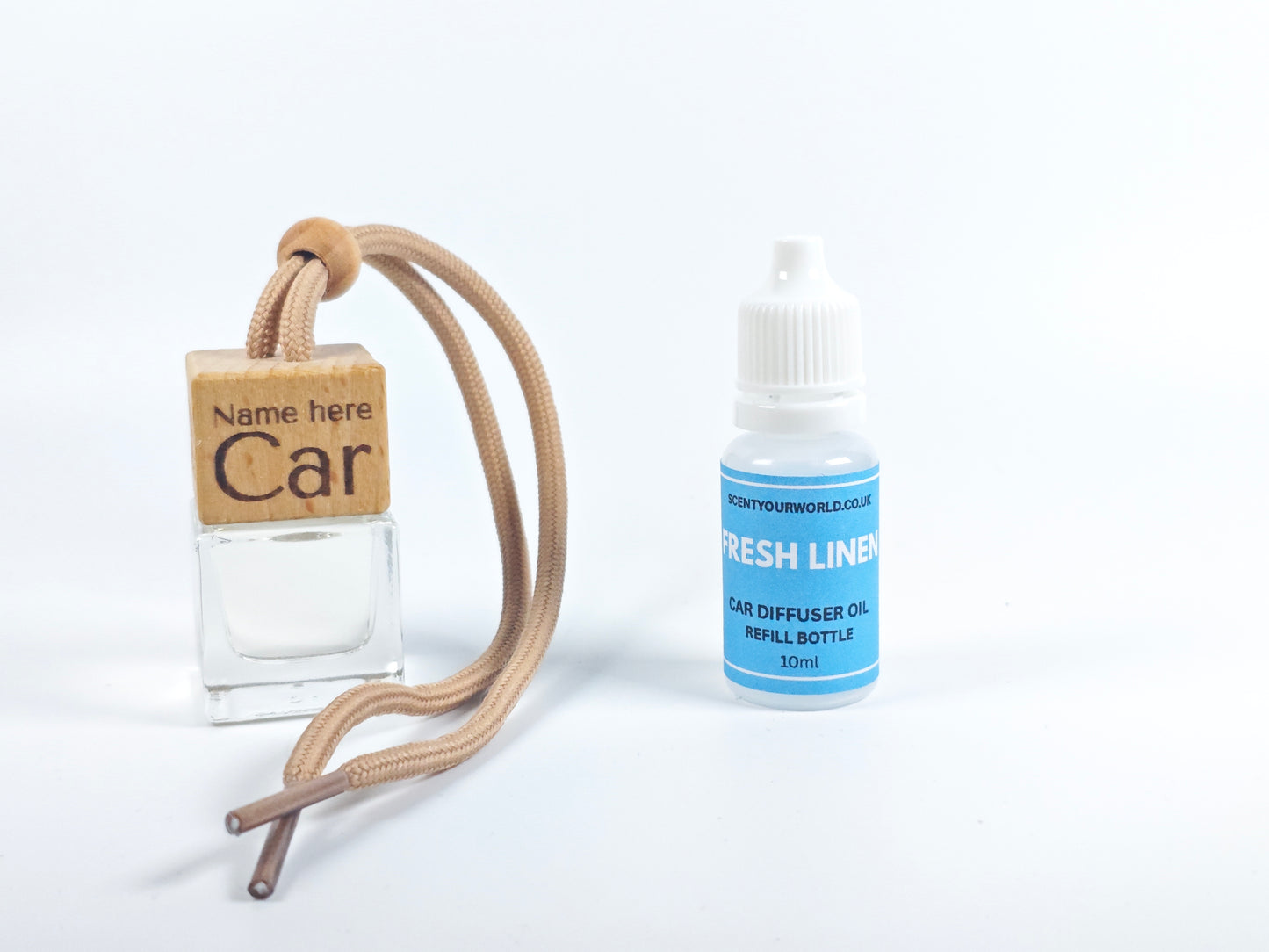 Personalised refillable car diffuser - Fresh linen