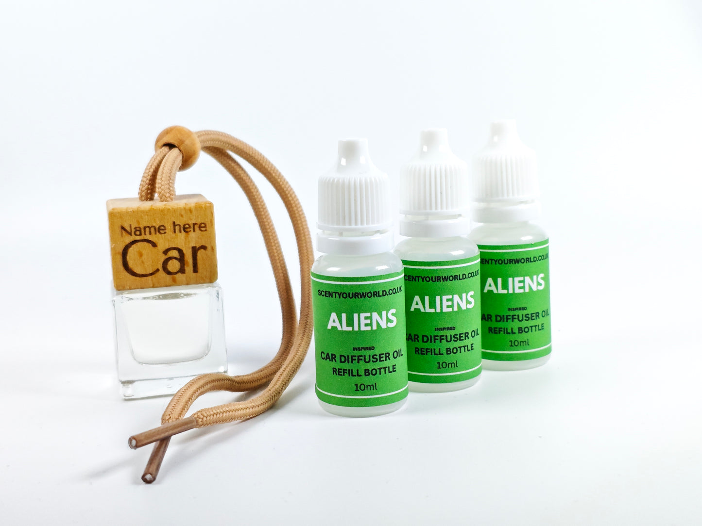 Personalised refillable car diffuser - Aliens - Inspired scent