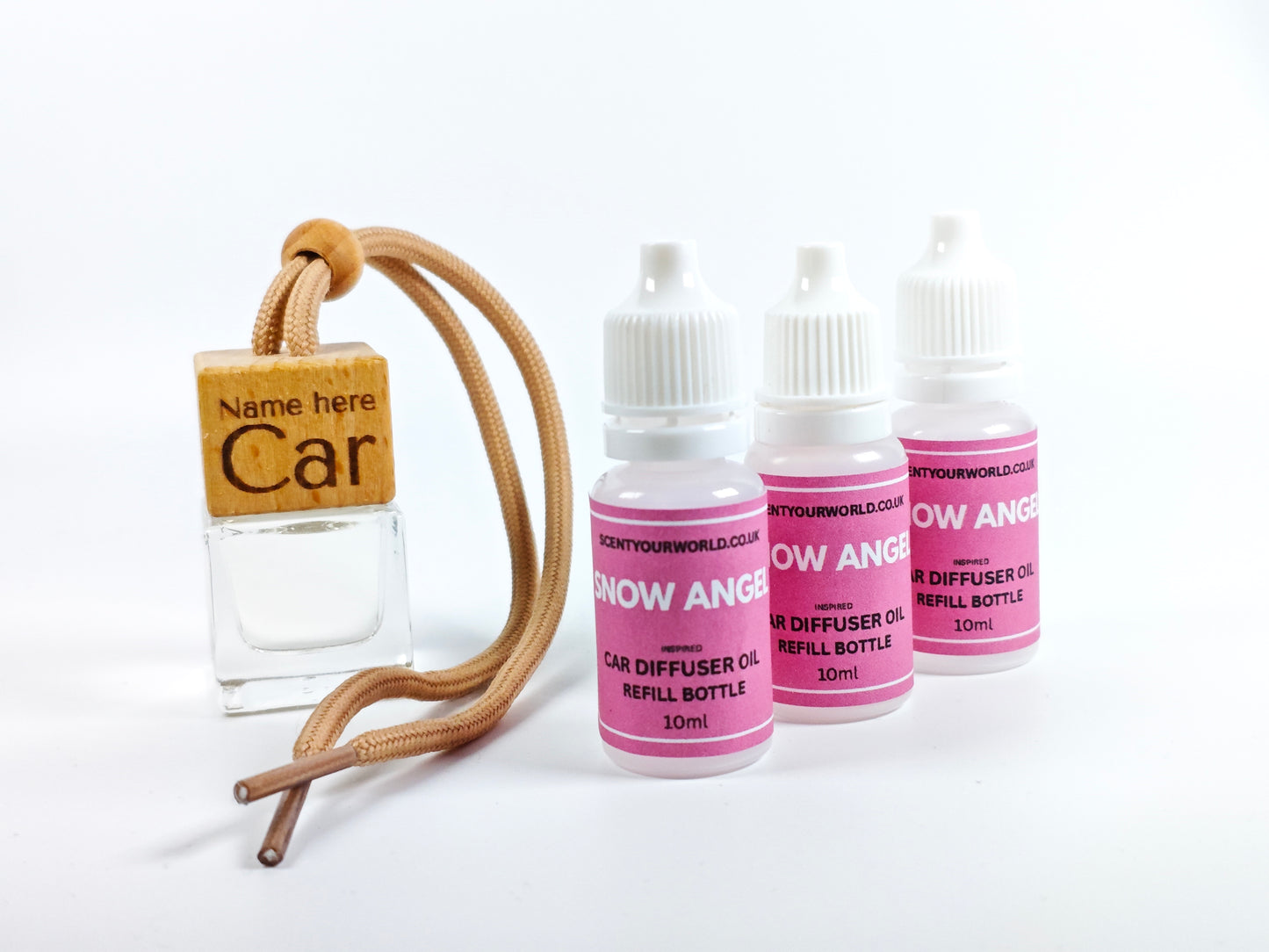 Personalised refillable car diffuser - Snow angel - Inspired scent