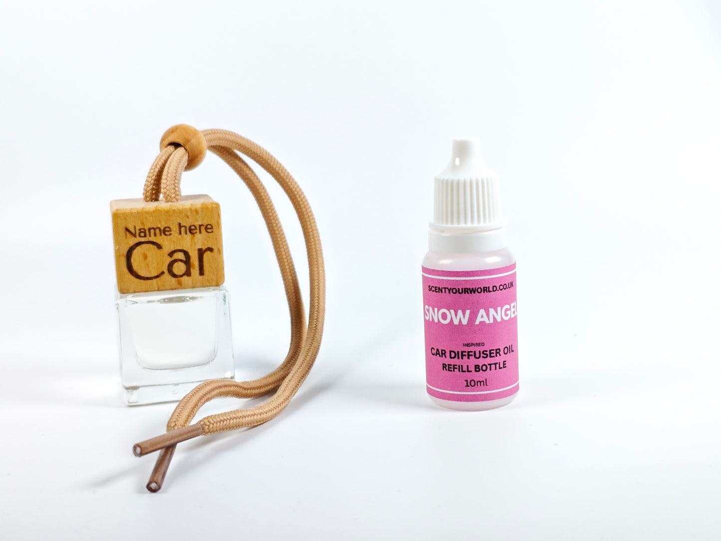 Personalised refillable car diffuser - Snow angel - Inspired scent