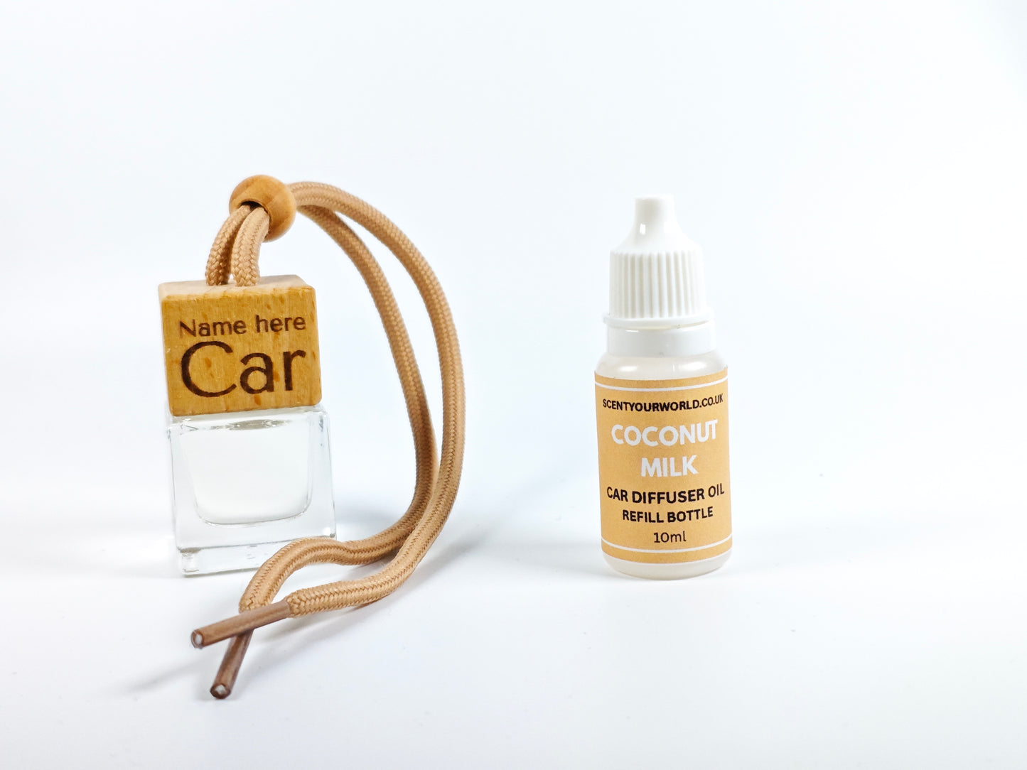 Personalised refillable car diffuser - Coconut milk