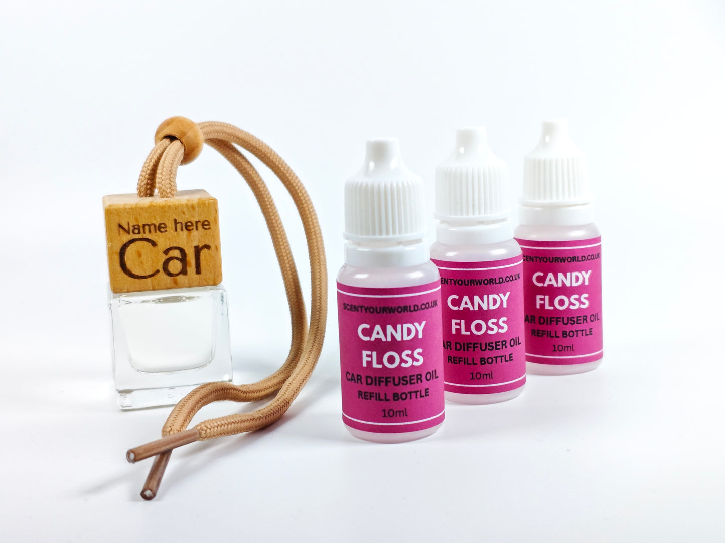 Personalised refillable car diffuser - Candy floss