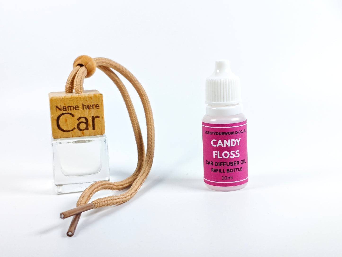 Personalised refillable car diffuser - Candy floss