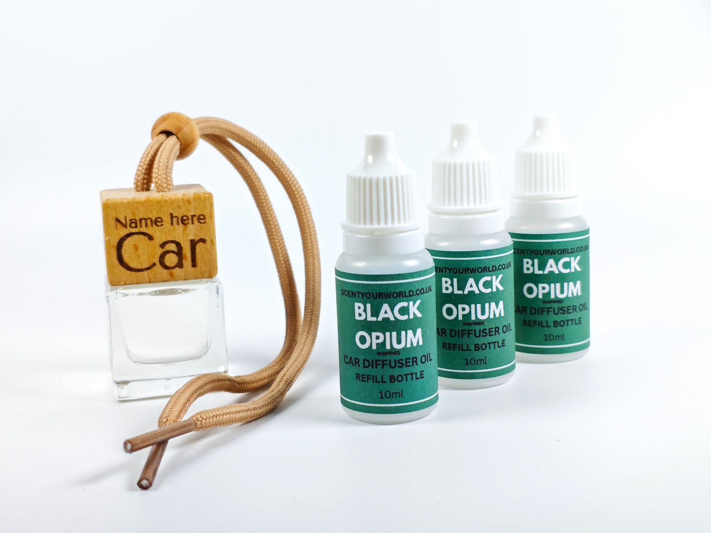 Personalised refillable car diffuser - Black opium - Inspired scent