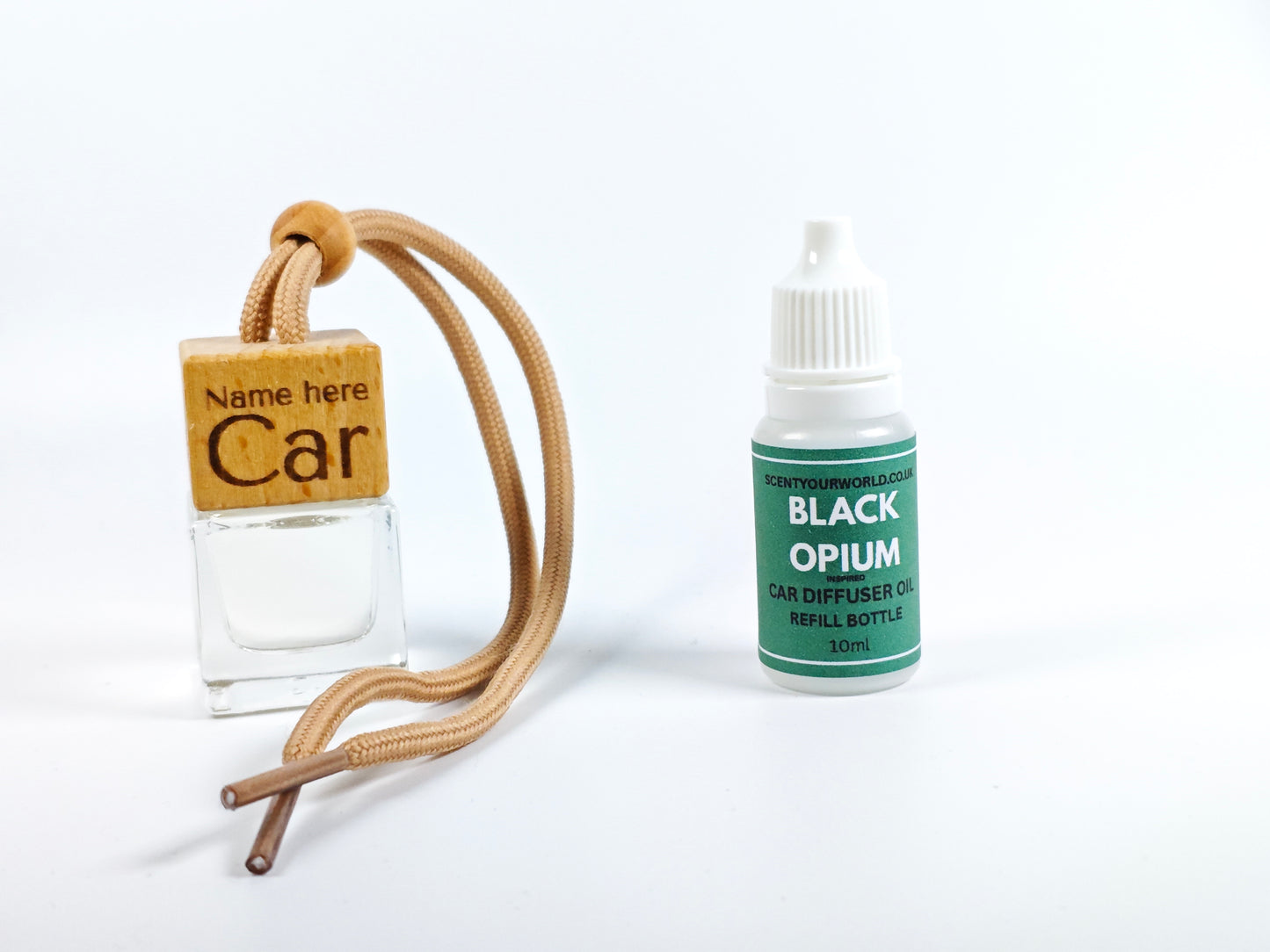 Personalised refillable car diffuser - Black opium - Inspired scent
