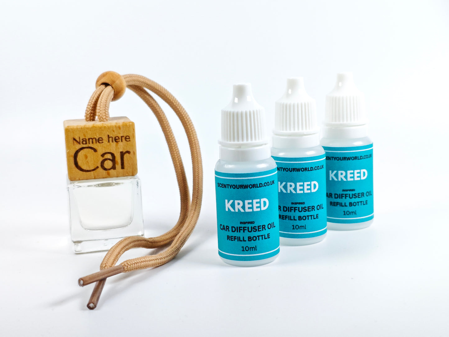 Personalised refillable car diffuser - Kreed - Inspired scent