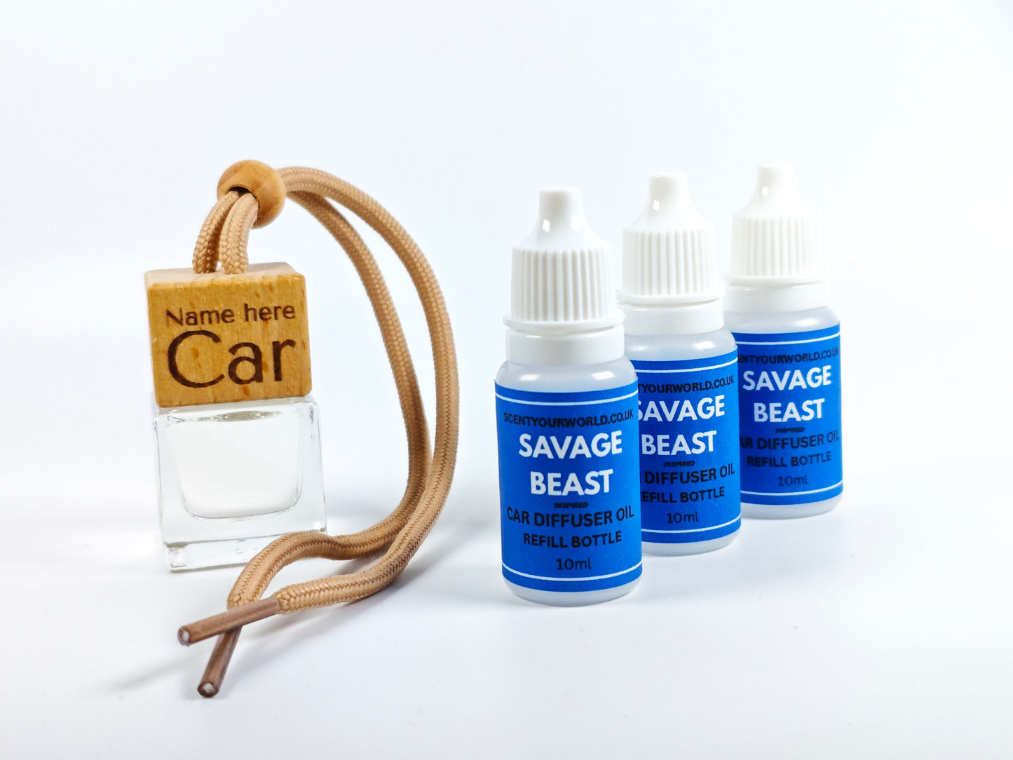 Personalised refillable car diffuser - Savage beast - Inspired scent