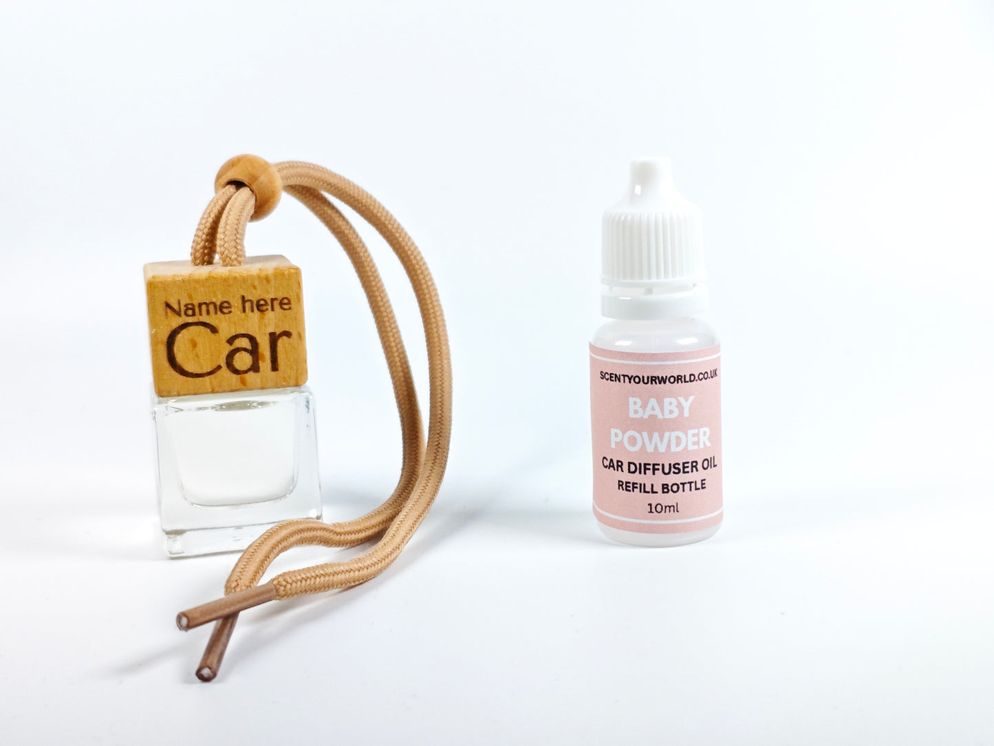 Personalised refillable car diffuser - Baby powder