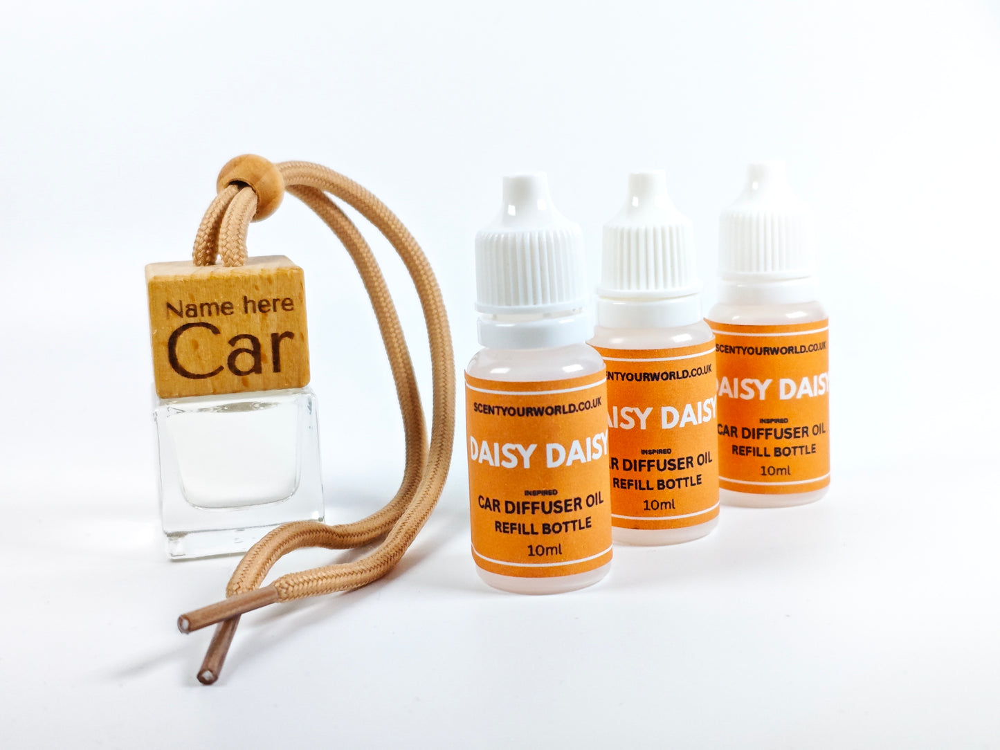 Personalised refillable car diffuser - Daisy daisy - Inspired scent