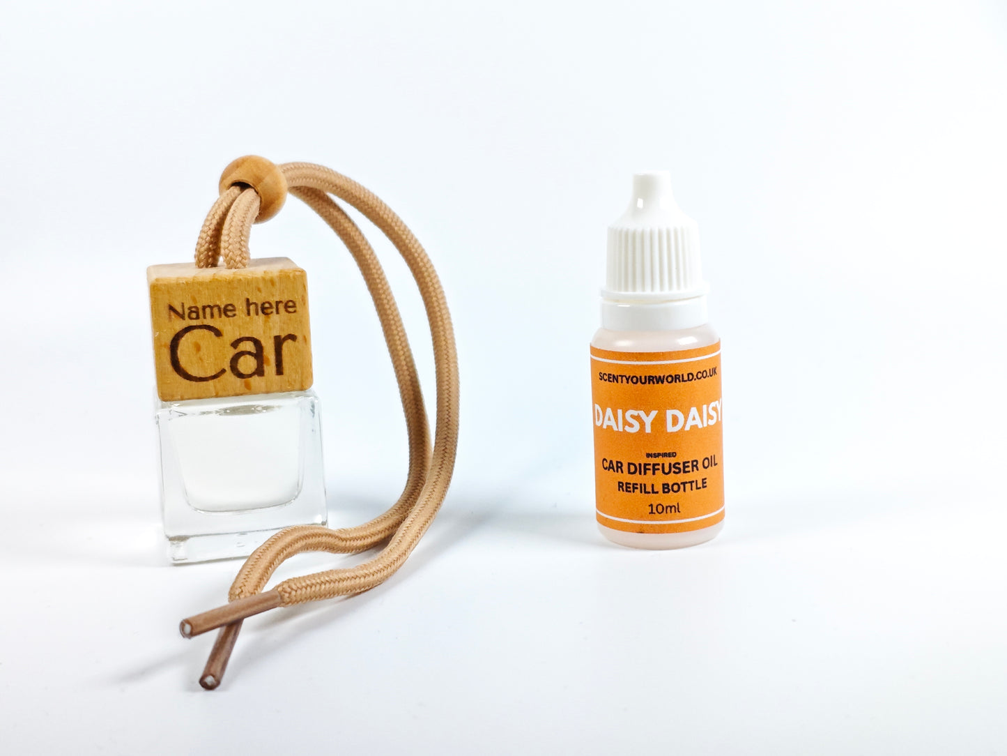 Personalised refillable car diffuser - Daisy daisy - Inspired scent