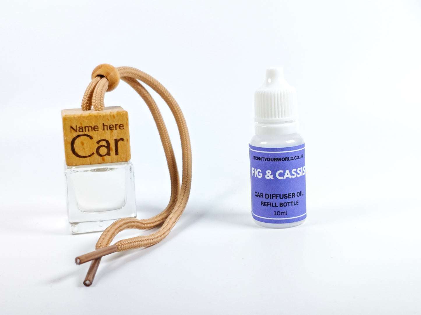 Personalised refillable car diffuser - Fig & cassis