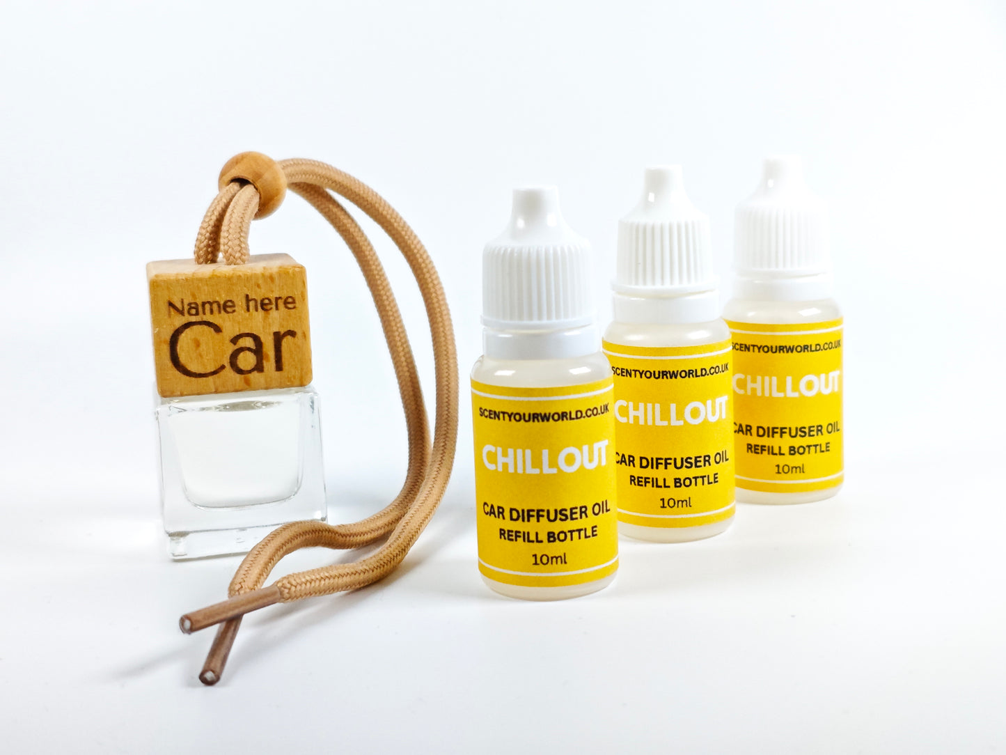 Personalised refillable car diffuser - Chill out