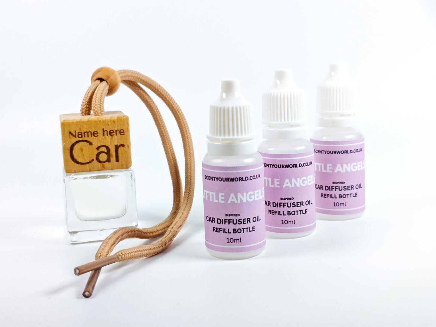 Personalised refillable car diffuser - Little angel - Inspired scent