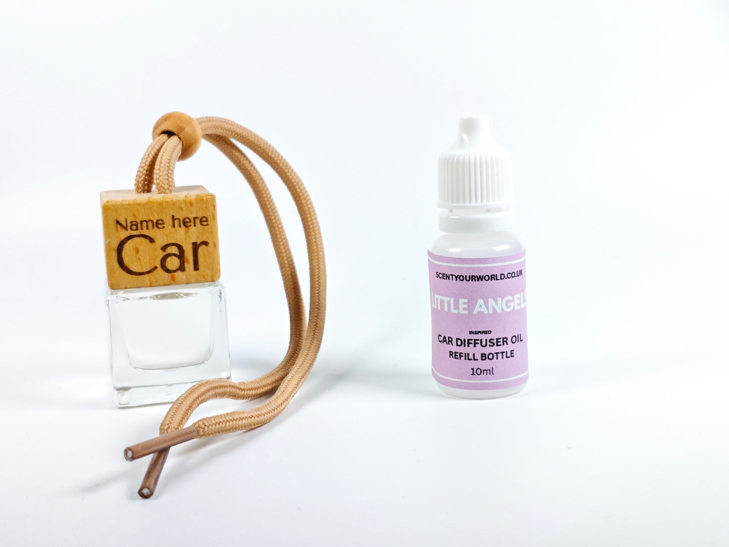 Personalised refillable car diffuser - Little angel - Inspired scent