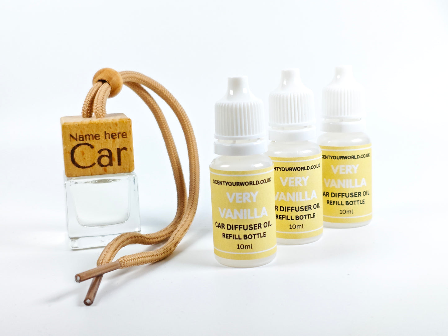 Personalised refillable car diffuser - Very vanilla