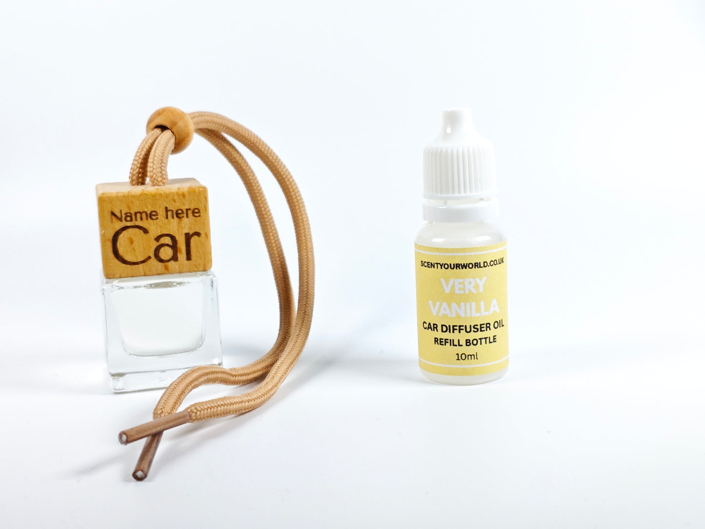 Personalised refillable car diffuser - Very vanilla