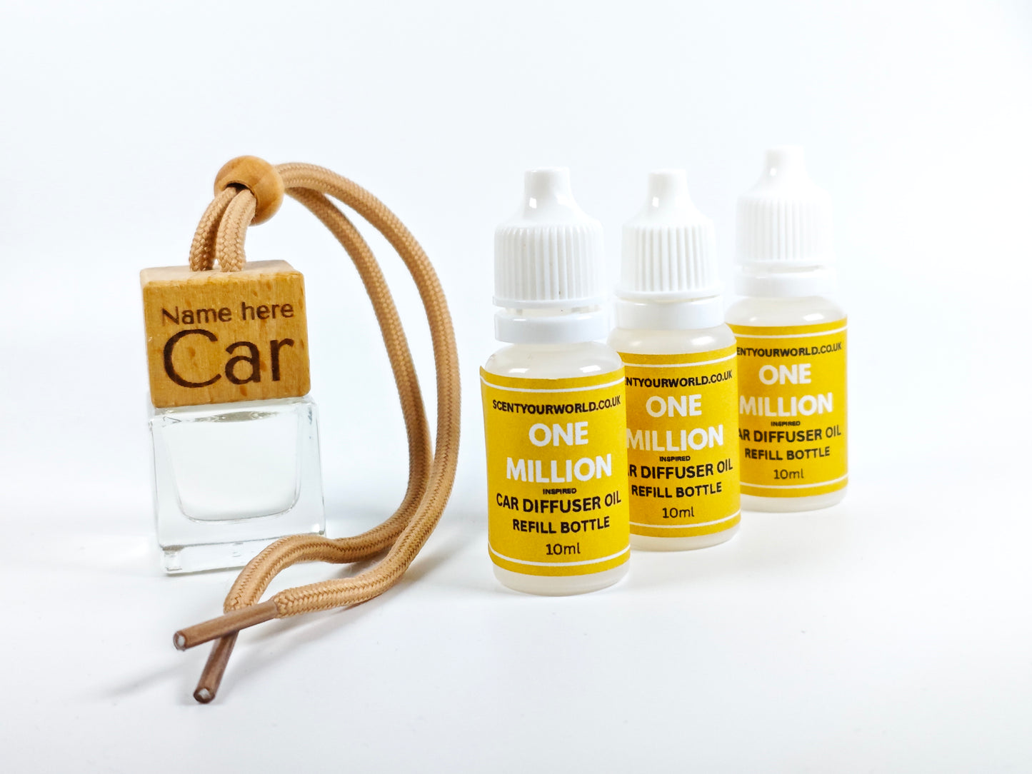 Personalised refillable car diffuser - One million - Inspired scent