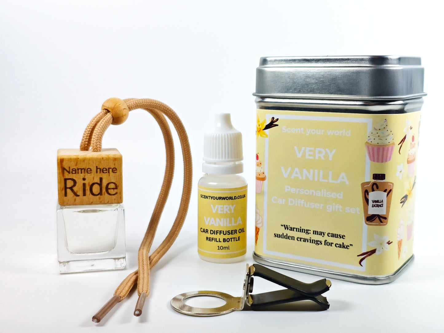 Personalised refillable car diffuser - Very vanilla