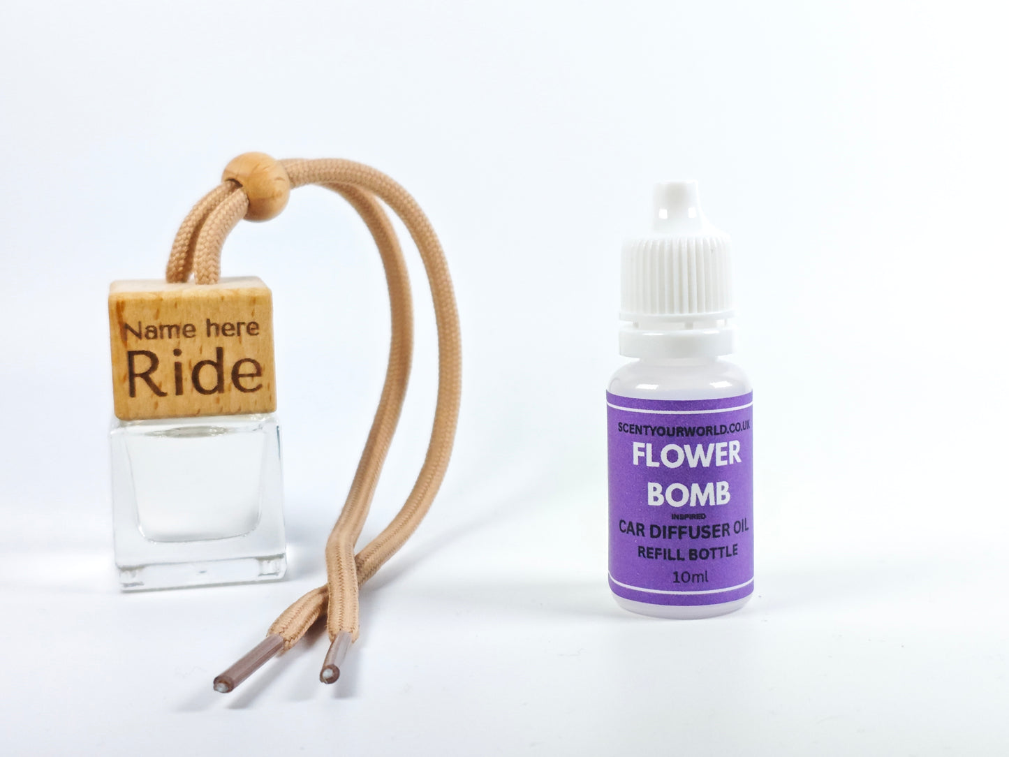 Personalised refillable car diffuser - Flower bomb - Inspired scent