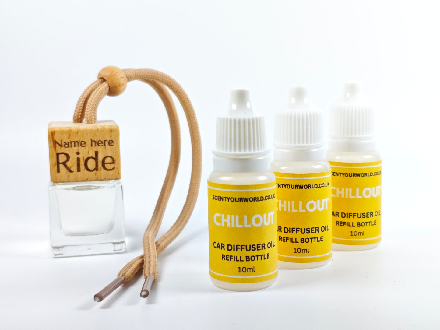 Personalised refillable car diffuser - Chill out