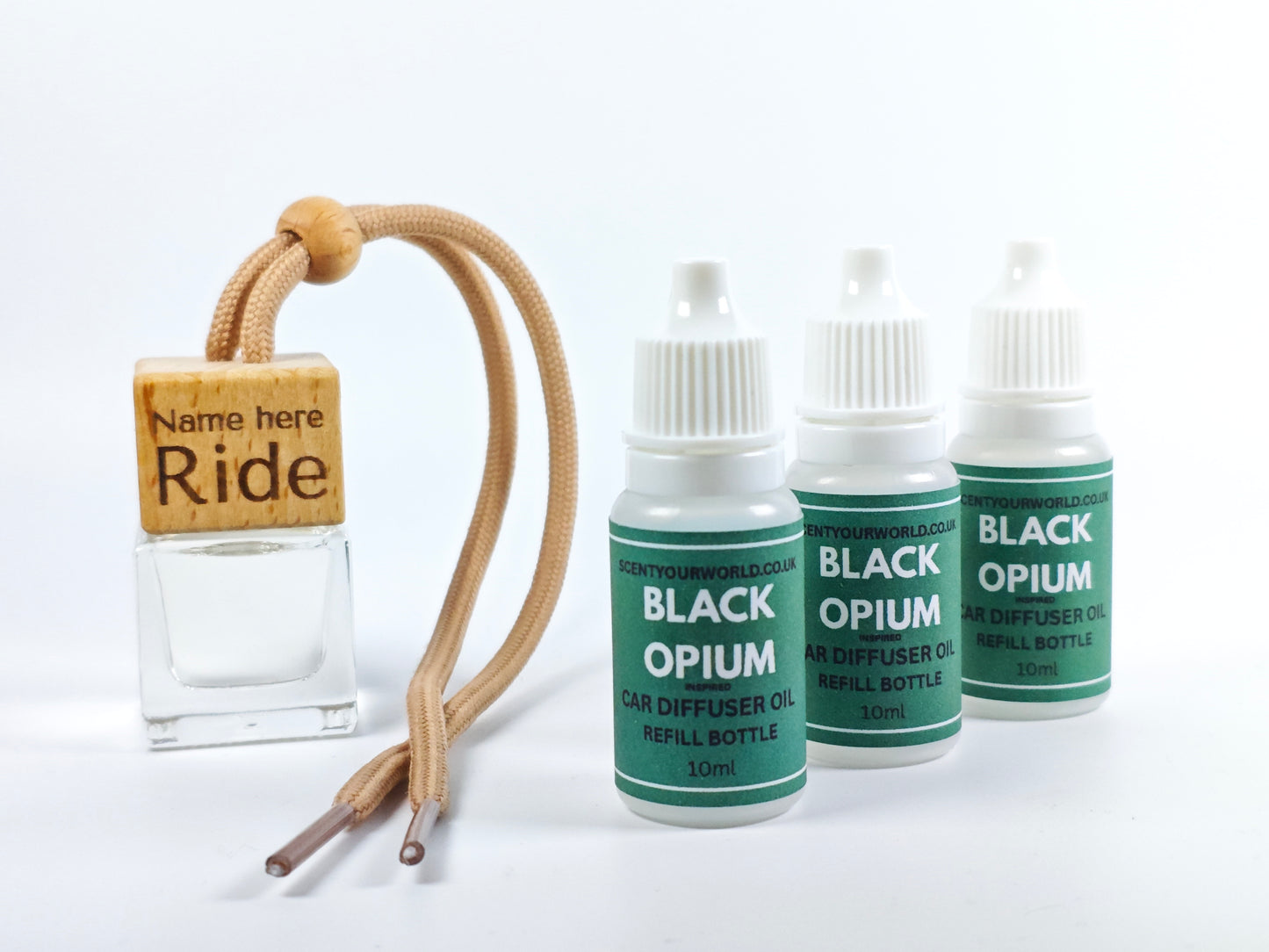 Personalised refillable car diffuser - Black opium - Inspired scent