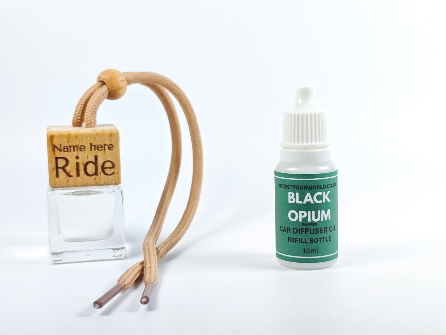 Personalised refillable car diffuser - Black opium - Inspired scent