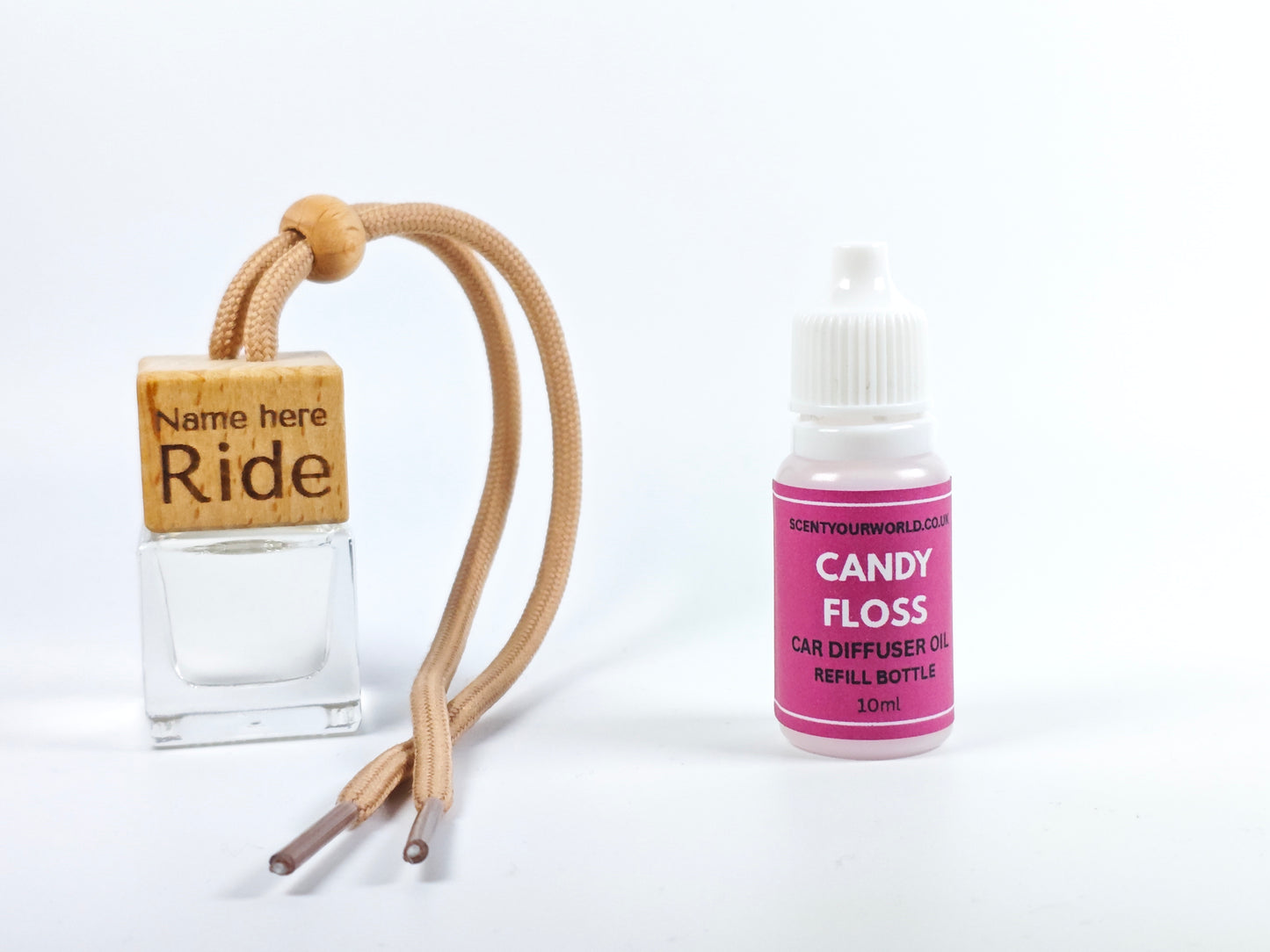 Personalised refillable car diffuser - Candy floss