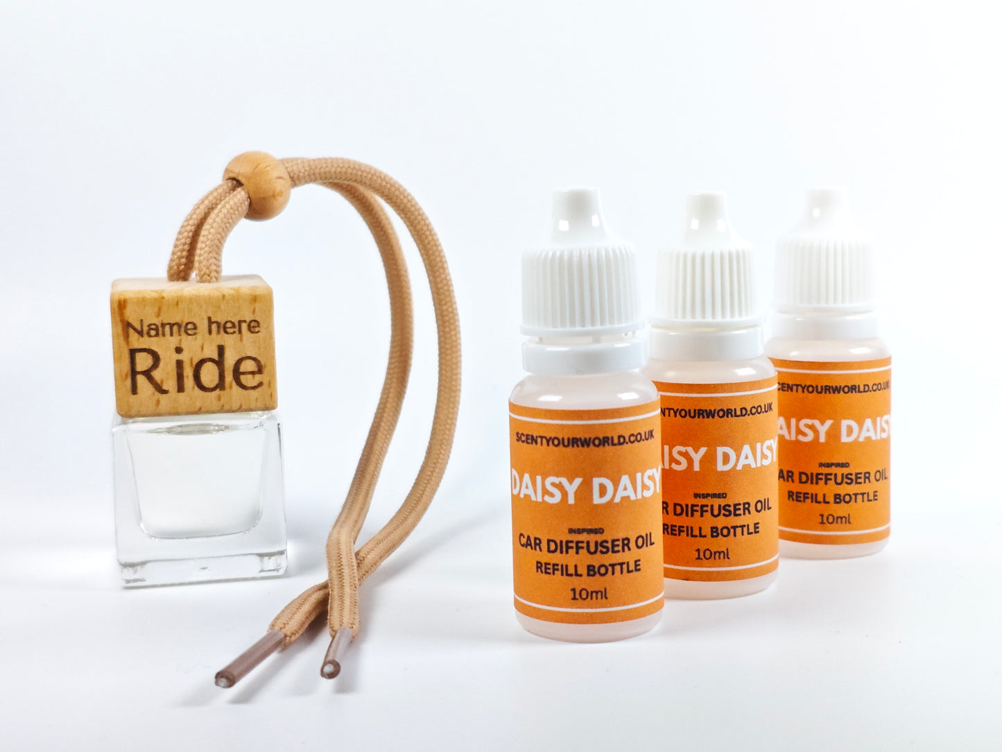 Personalised refillable car diffuser - Daisy daisy - Inspired scent